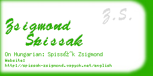 zsigmond spissak business card